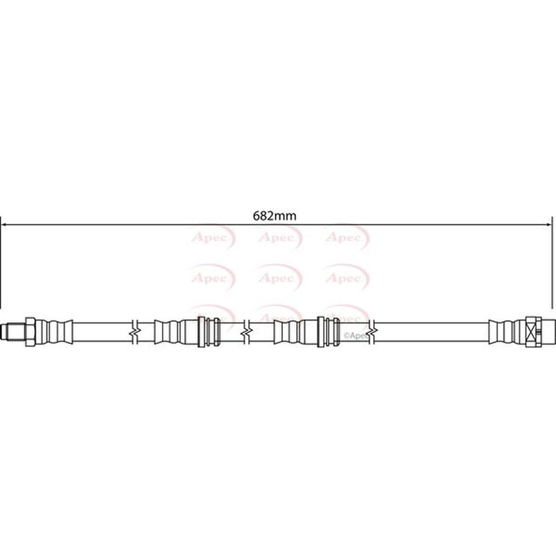 Apec Brake Hydraulic Hose Line Rear HOS4302