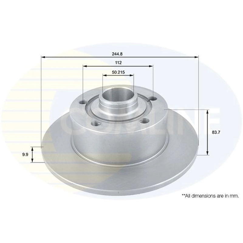 Comline 2 x Solid Rear Brake Discs ADC1419