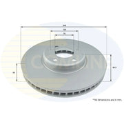 Comline 2 x Internally Vented Front Brake Discs ADC1790VL