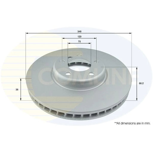 Comline 2 x Internally Vented Front Brake Discs ADC1790VL