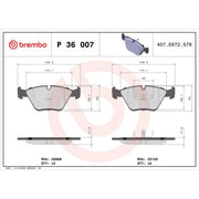 Brembo 4 x Front Brake Pad Set P36007