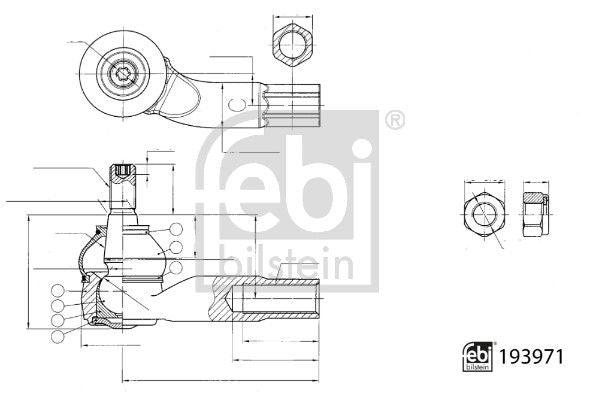 Febi Steering Tie Rod End Ball Joint outer