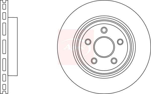 Apec 2 x Brake Disc Set Vented
