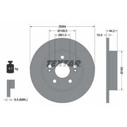 Textar 2 x Solid Rear Brake Discs 92065300
