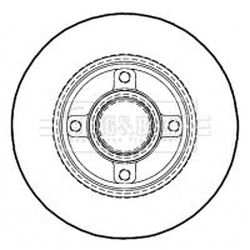 Borg & Beck 2 x Solid Rear Brake Discs BBD5935S
