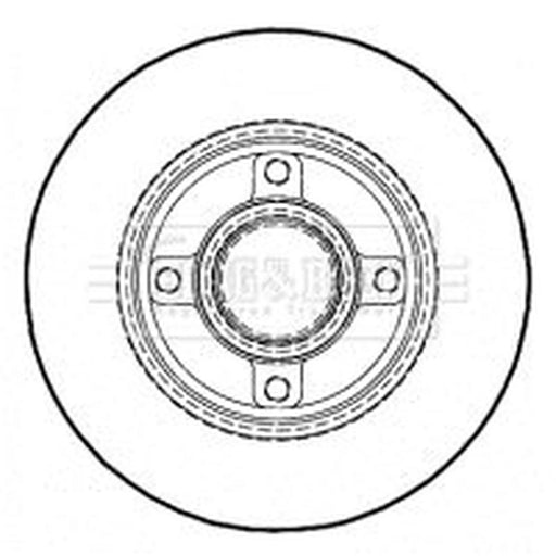 Borg & Beck 2 x Solid Rear Brake Discs BBD5935S
