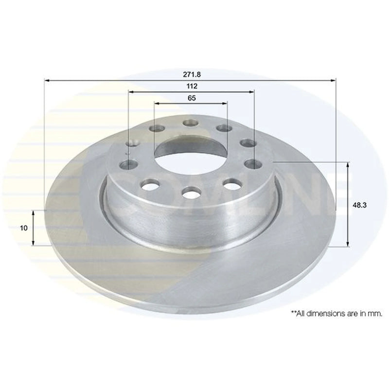 Comline 2 x Solid Rear Brake Discs ADC1497