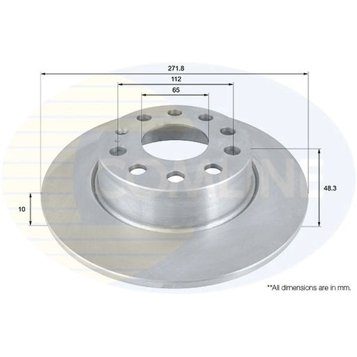 Comline 2 x Solid Rear Brake Discs ADC1497