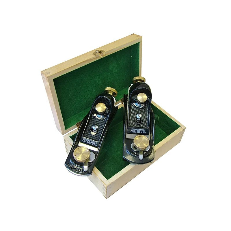 Faithfull No.9 1/2 & No.60 1/2 Block Planes in Wooden Box - FAIPLANEBPS