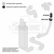 Borg & Beck Intercooler Turbo Charge Air Hose Lower BTH1058