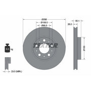 Textar 2 x Externally Vented Front Brake Discs 92100503