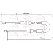 Apec Handbrake Cable Left Rear CAB1400