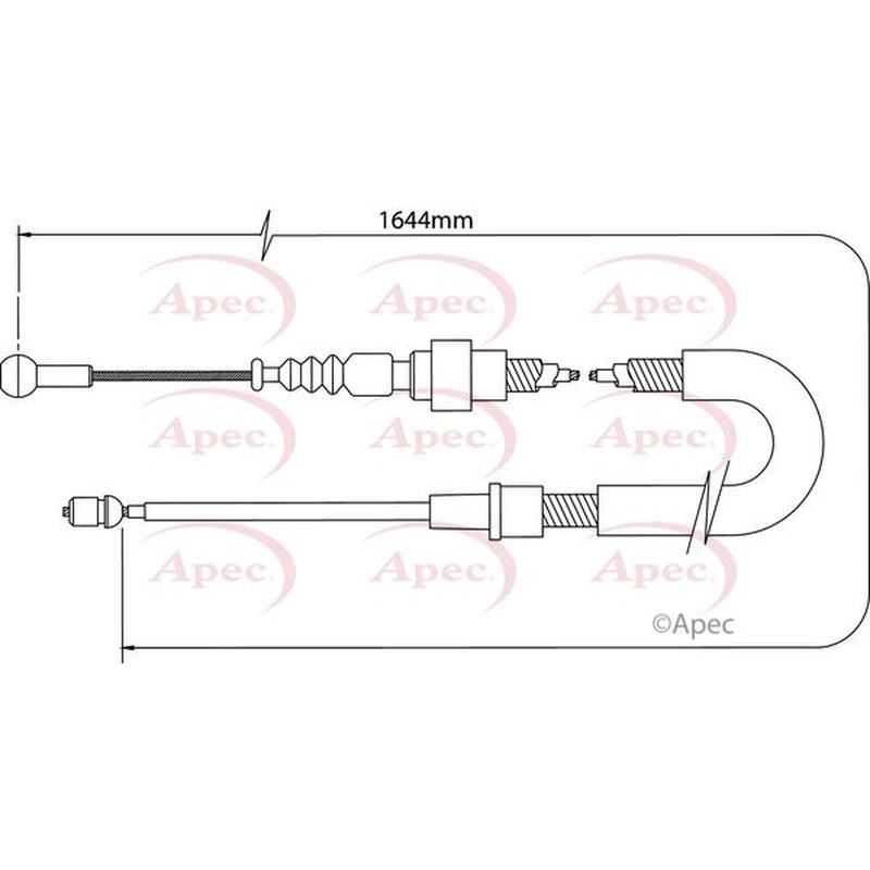 Apec Handbrake Cable Left Rear CAB1400