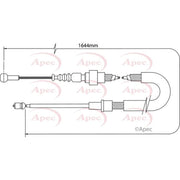 Apec Handbrake Cable Left Rear CAB1400