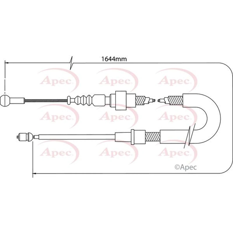 Apec Handbrake Cable Left Rear CAB1400