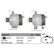 Denso Car Alternator 12V DAN1127
