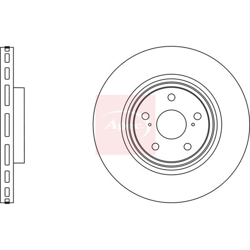 Apec 2 x Vented Front Brake Discs DSK2887