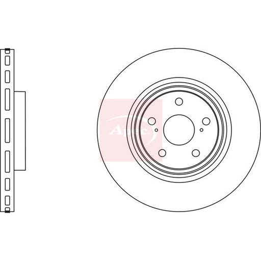 Apec 2 x Vented Front Brake Discs DSK2887