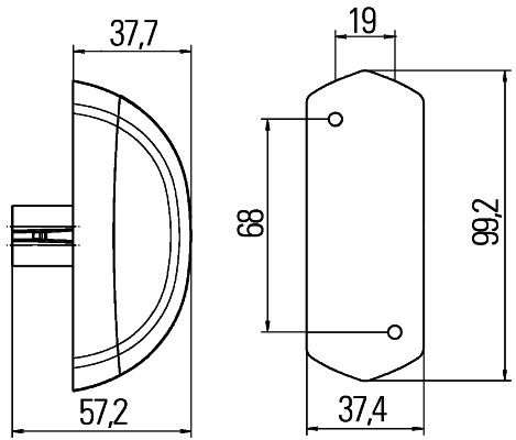 Hella 2XS 205 020-011 Clearance Light