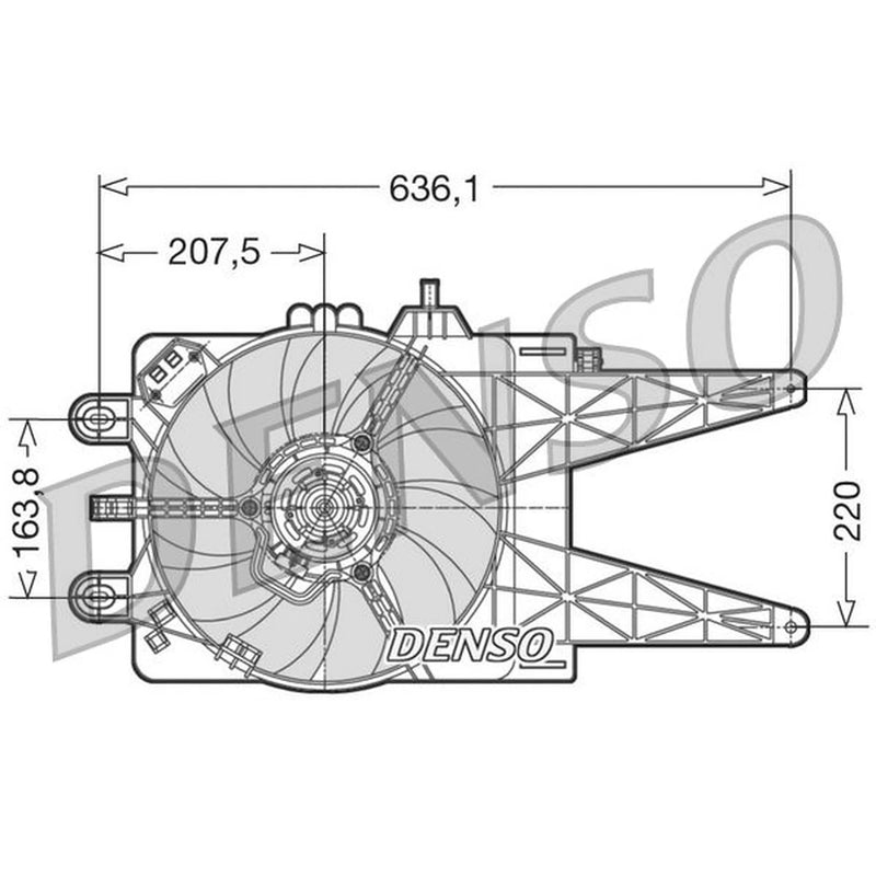 Denso Engine Cooling Fan DER09015