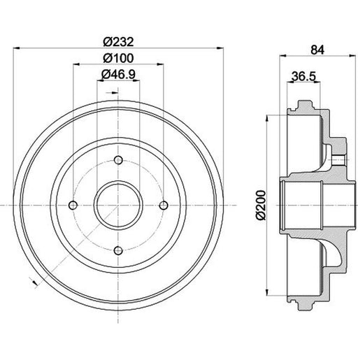 Mintex Brake Drum Assembly Rear MBD440
