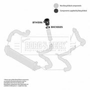 Borg & Beck Intercooler Turbo Charge Air Hose BTH1596