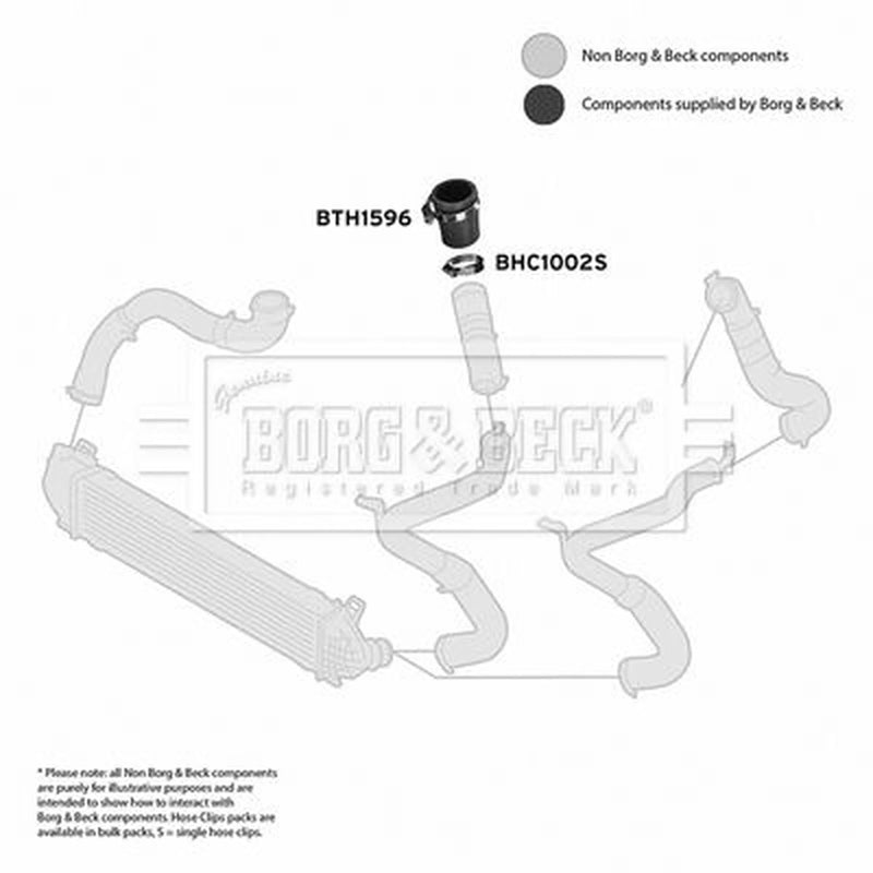 Borg & Beck Intercooler Turbo Charge Air Hose BTH1596