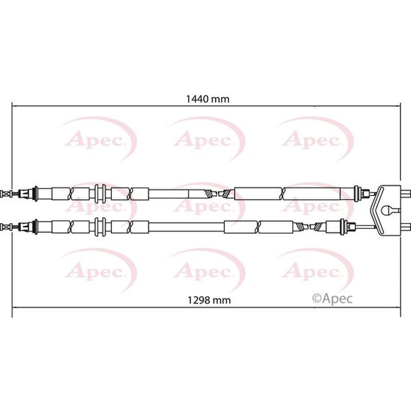Apec Handbrake Cable Centre CAB1136