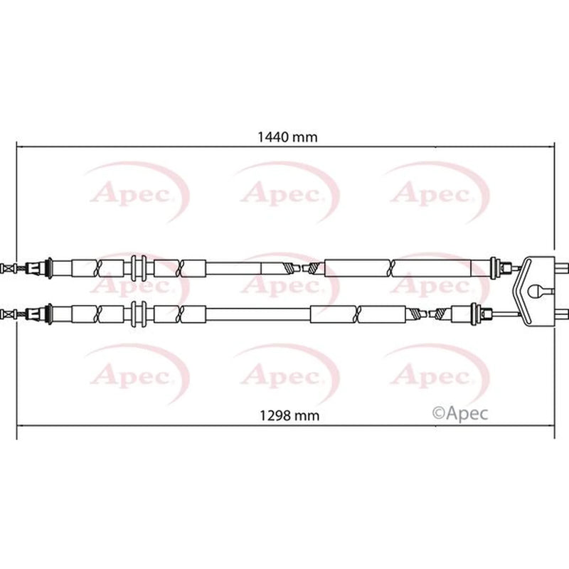 Apec Handbrake Cable Centre CAB1136