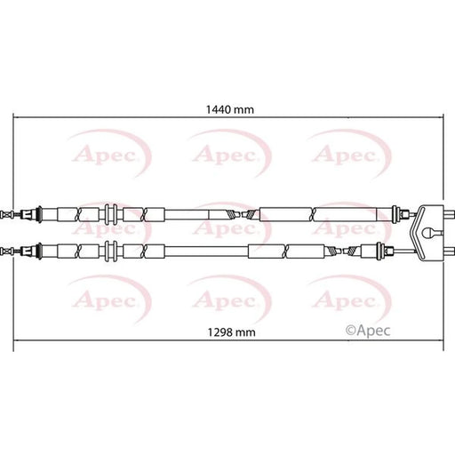 Apec Handbrake Cable Centre CAB1136