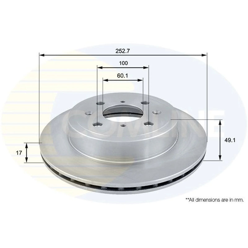 Comline 2 x Front Brake Discs ADC0920V