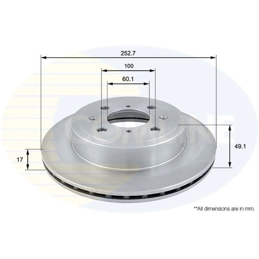 Comline 2 x Front Brake Discs ADC0920V