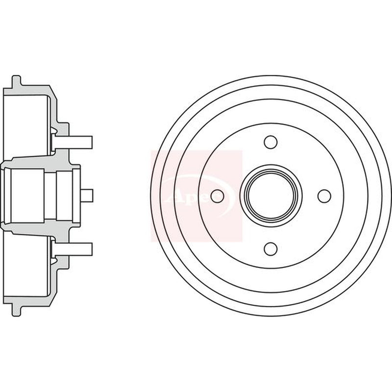 Apec Brake Drum Assembly Rear DRM9906