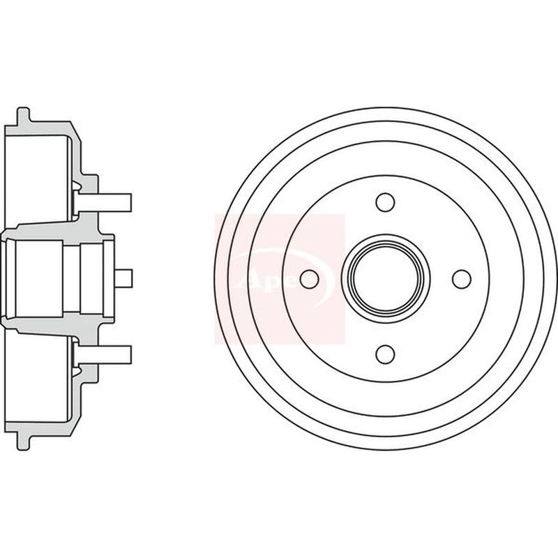 Apec Brake Drum Assembly Rear DRM9906