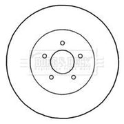 Borg & Beck 2 x Front Brake Discs BBD5827S