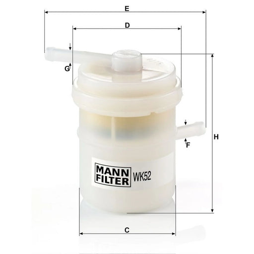 MANN-FILTER Fuel Filter Element WK 52 OE 15410A78B00000 1541078B
