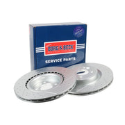 Borg & Beck 2 x Perforated/Vented Front Brake Discs BBD5557