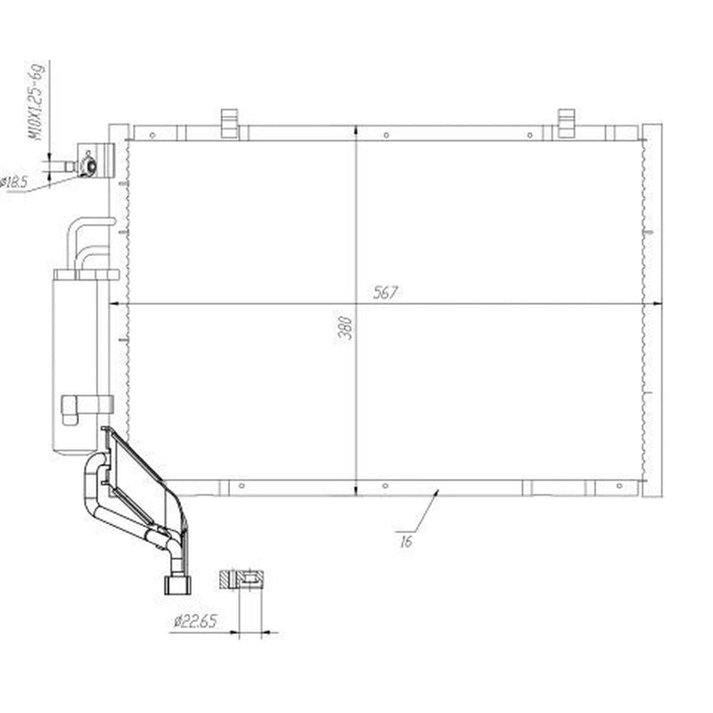 NRF Air Conditioning Condenser 350453