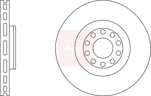 Apec 2 x Brake Disc Set Vented