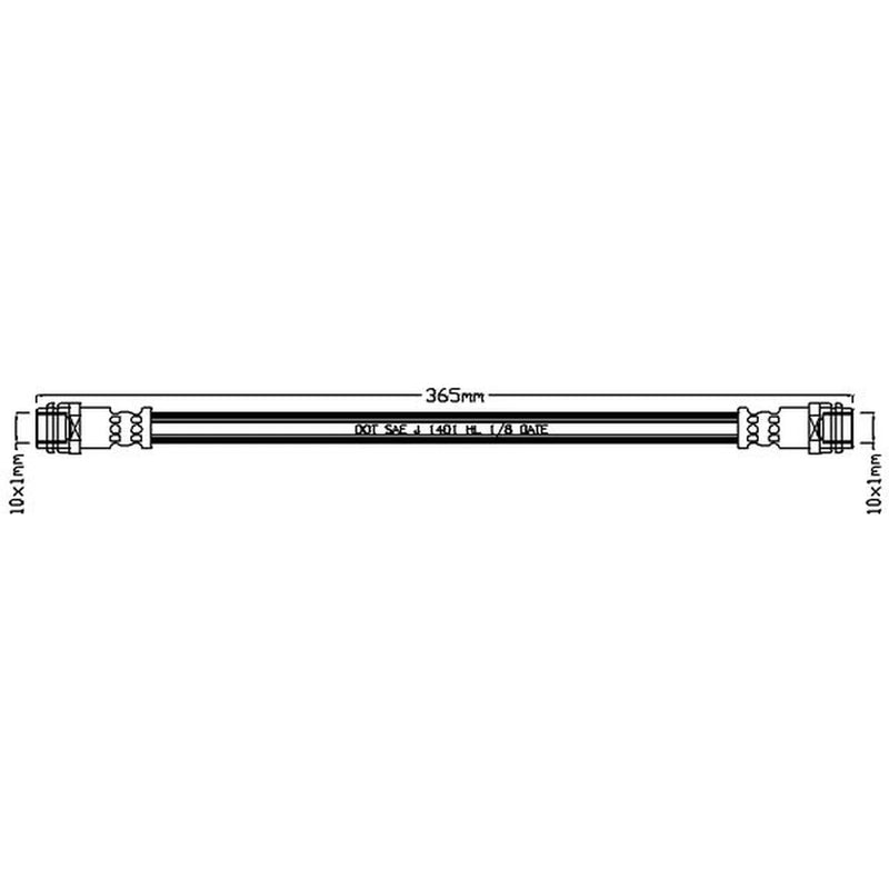 Juratek Brake Hydraulic Hose Line Rear JBH1413