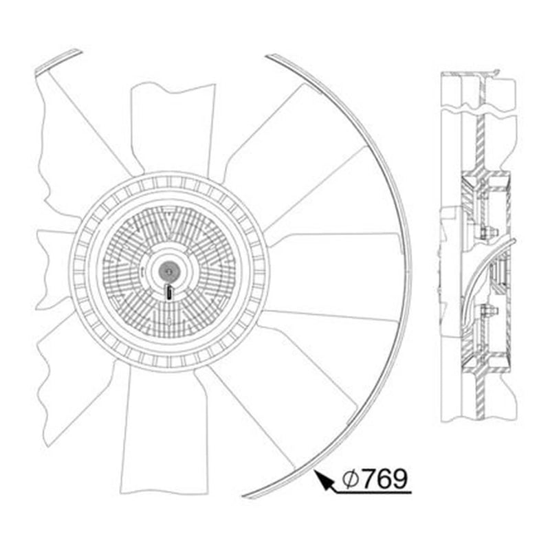 Mahle Engine Cooling Fan CFF 508 000P