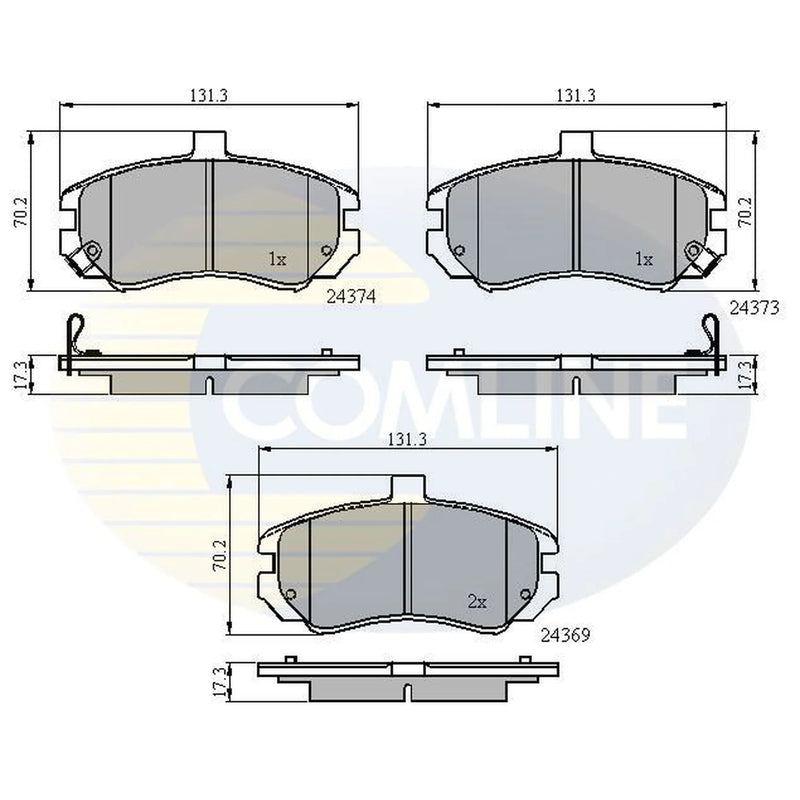 Comline 4 x Front Brake Pad Set CBP31197