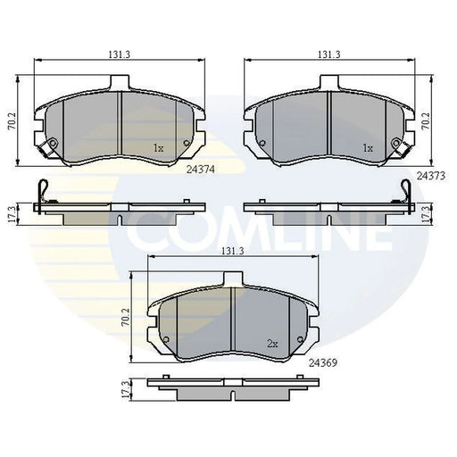 Comline 4 x Front Brake Pad Set CBP31197