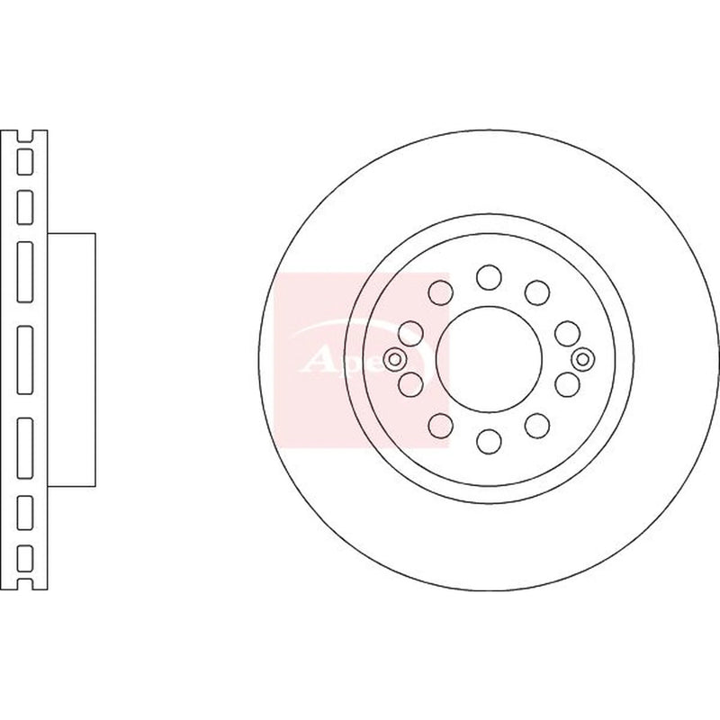 Apec 2 x Vented Front Brake Discs DSK4064