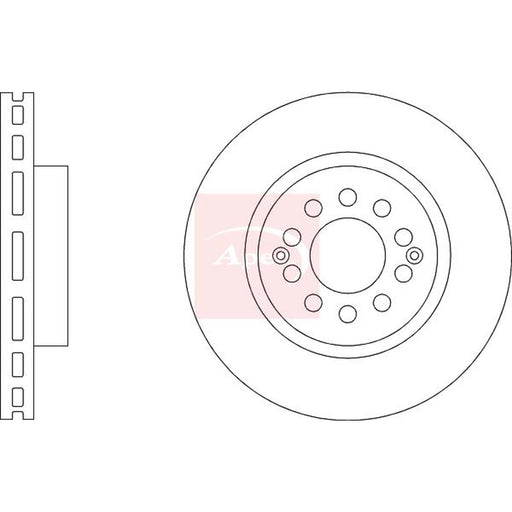 Apec 2 x Vented Front Brake Discs DSK4064