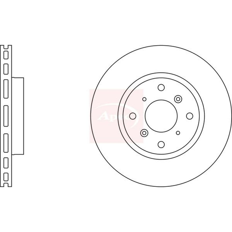 Apec 2 x Vented Front Brake Discs DSK693