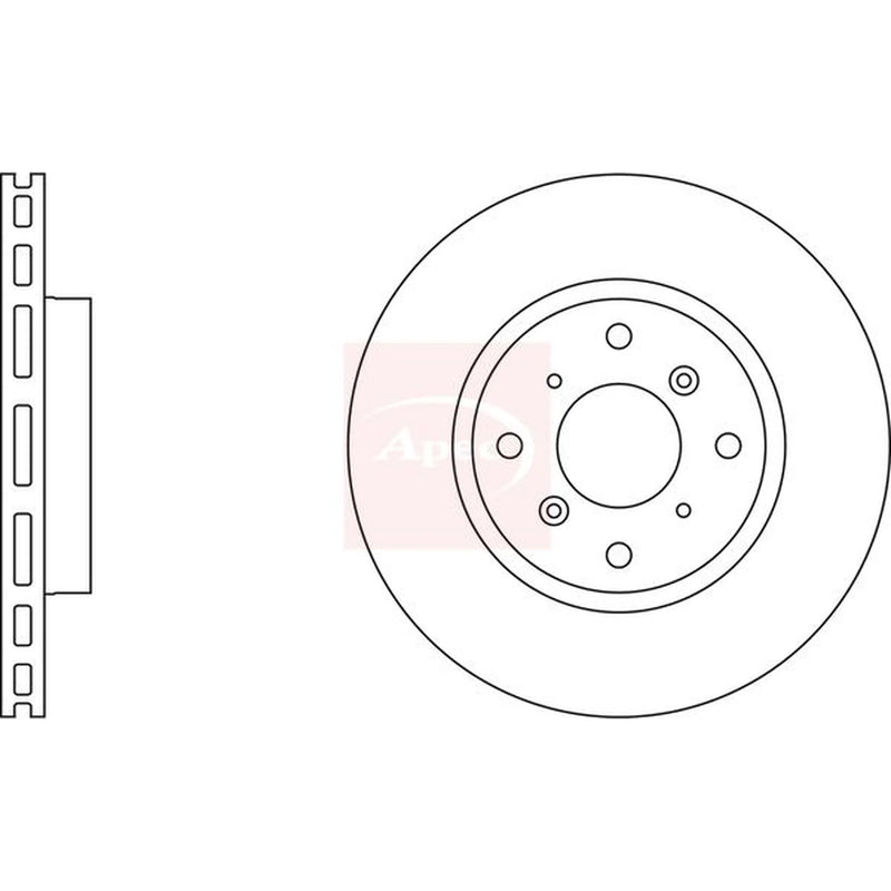 Apec 2 x Vented Front Brake Discs DSK693