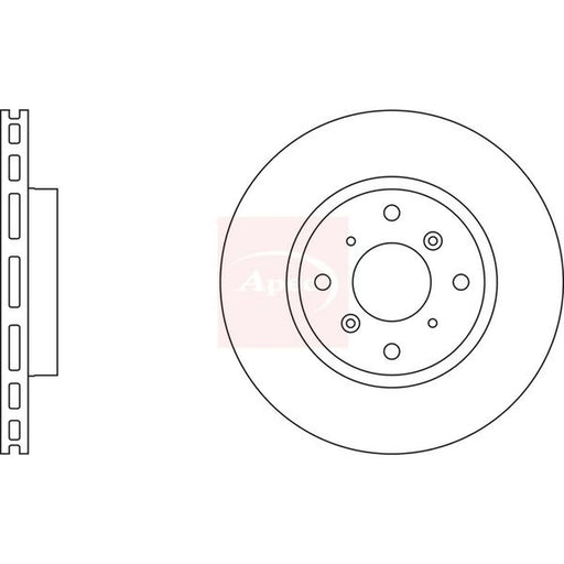 Apec 2 x Vented Front Brake Discs DSK693