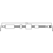 Abtex Brake Hydraulic Hose Line Front ABH1093