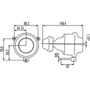 Hella Front Left Fog Light H3 1NL 007 186-061